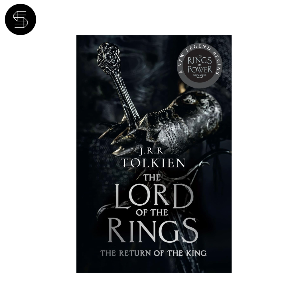 Cover of the book The Return of the King by J.R.R. Tolkien, the final volume in The Lord of the Rings trilogy. Stunning Marketplace product.