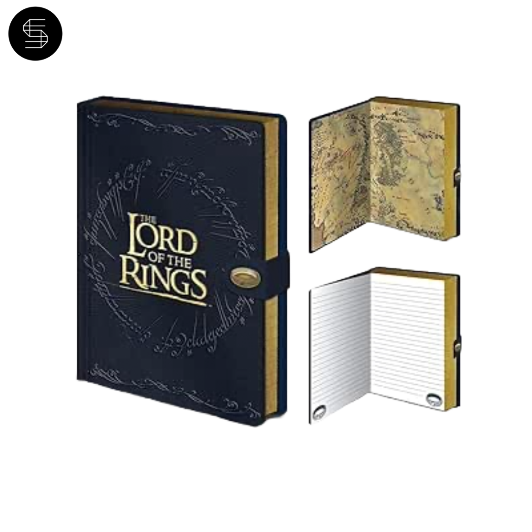 Lord of the Rings journal notebook with themed cover design, ideal for writing and sketching. Stunning Marketplace product.